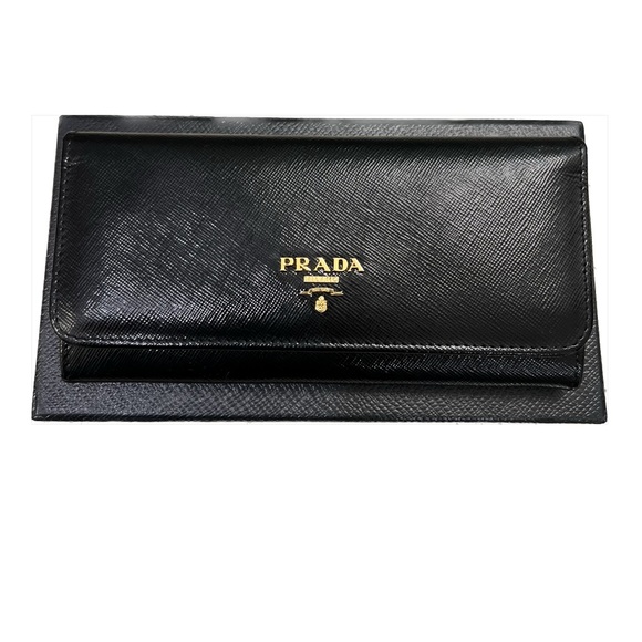 Prada Saffiano Leather Wallet | black - Picture 2 of 14